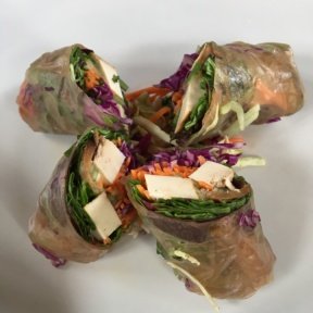 Gluten-free spring roll from The Plant Cafe Organic